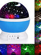 Lampara Rotatoria Proyector Cielo Estrellas Noche Dormir AZUL - Miniatura 2