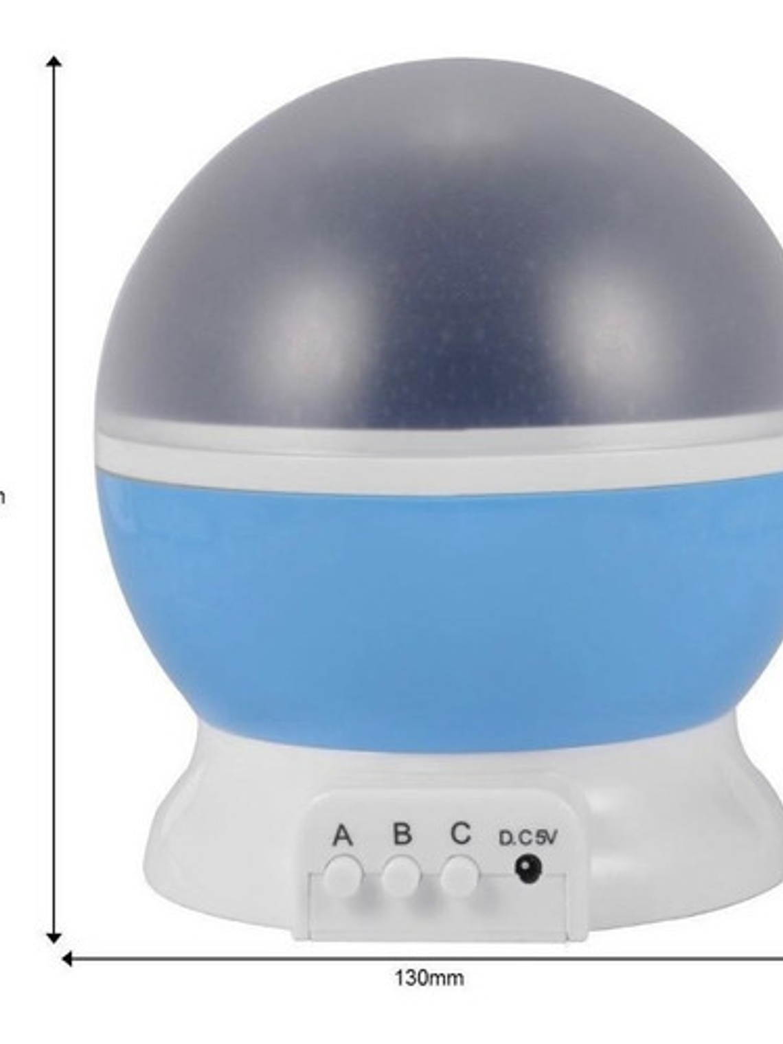 Lampara Rotatoria Proyector Cielo Estrellas Noche Dormir AZUL 3