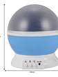 Lampara Rotatoria Proyector Cielo Estrellas Noche Dormir AZUL - Miniatura 3