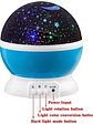 Lampara Rotatoria Proyector Cielo Estrellas Noche Dormir AZUL - Miniatura 4
