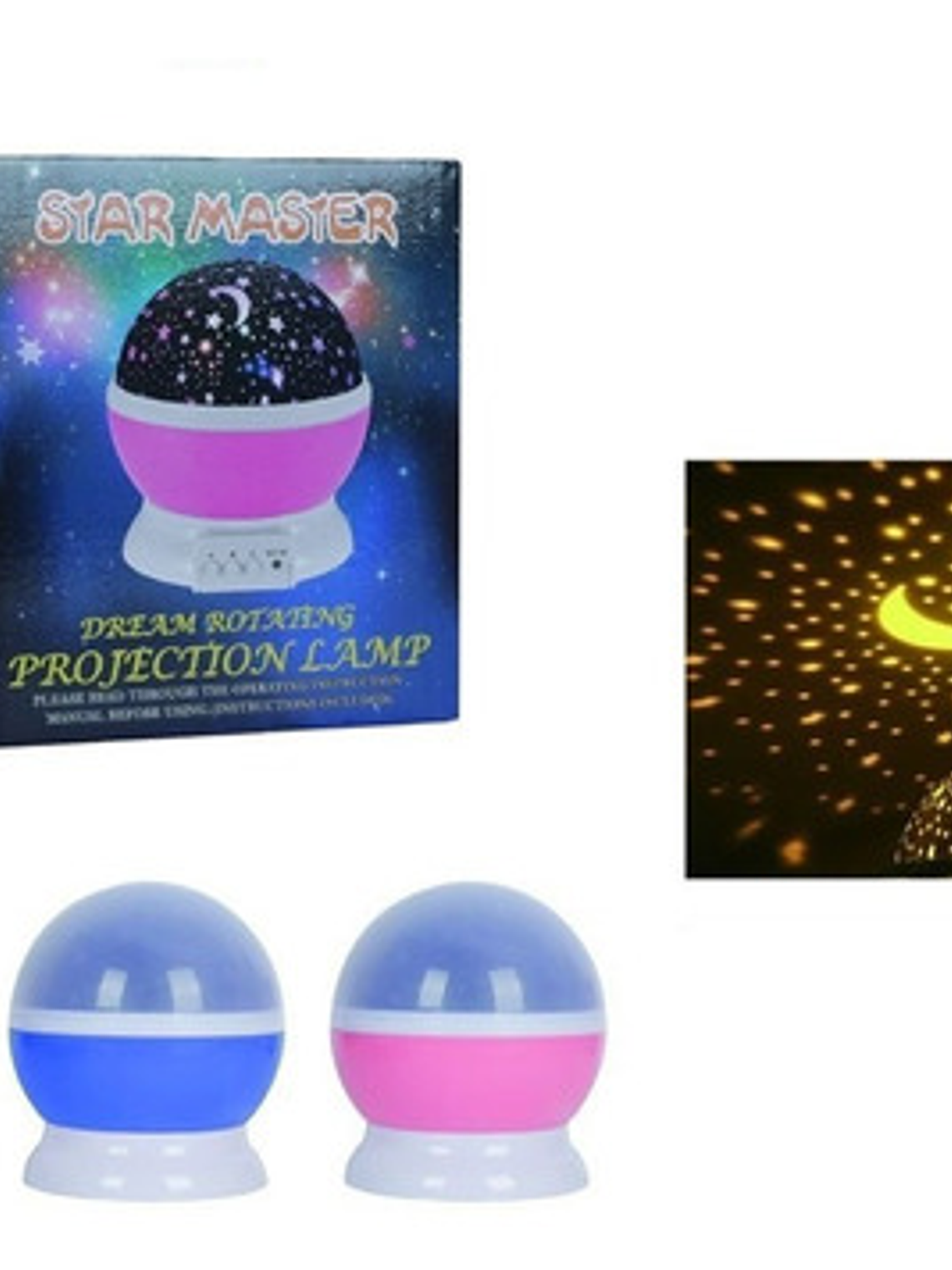 Proyector Lampara Luz Led Cielo Estrellas Espanta Cuco Niños Color Blanco As Described 4