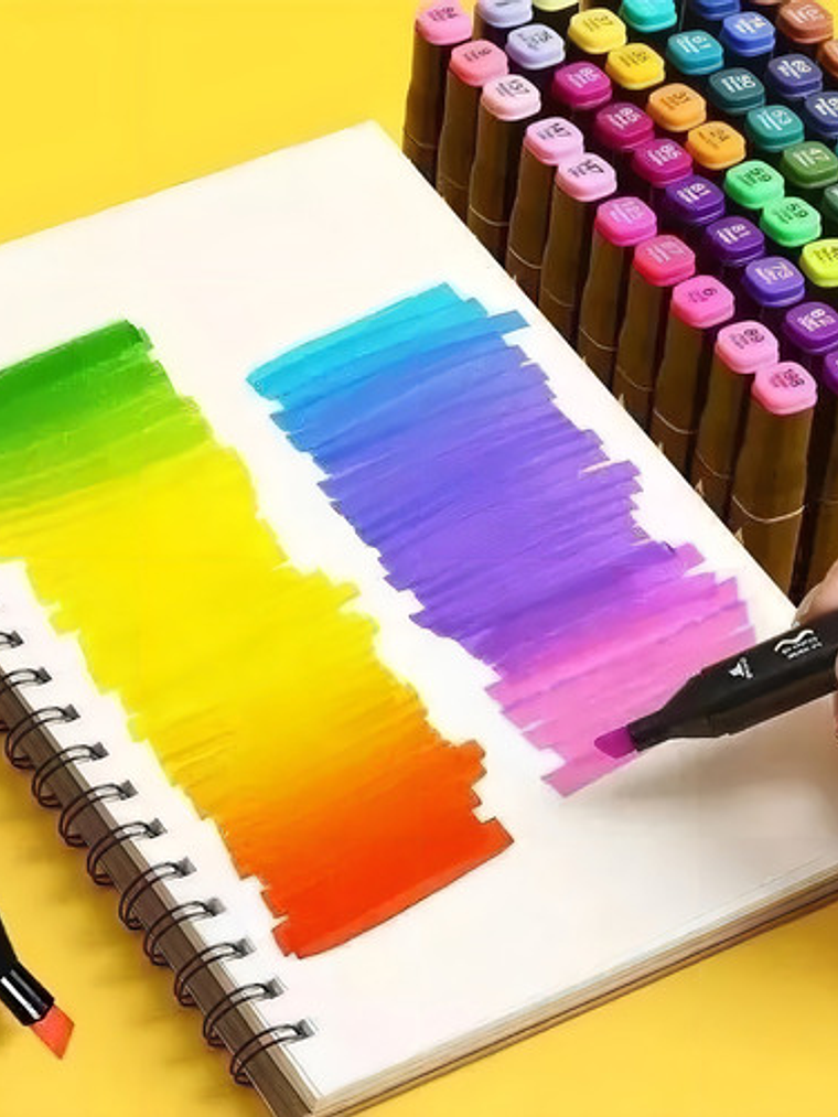 Set 80 Plumones Para Pintar Doble Punta 4