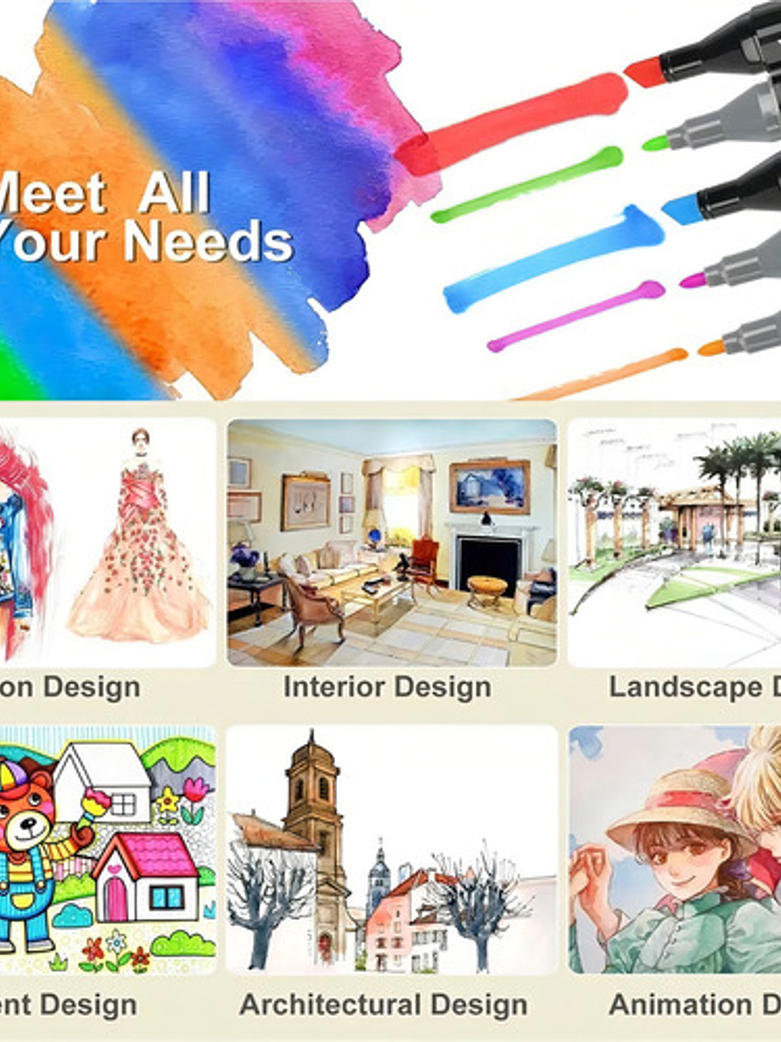 Set 80 Plumones Para Pintar Doble Punta 5