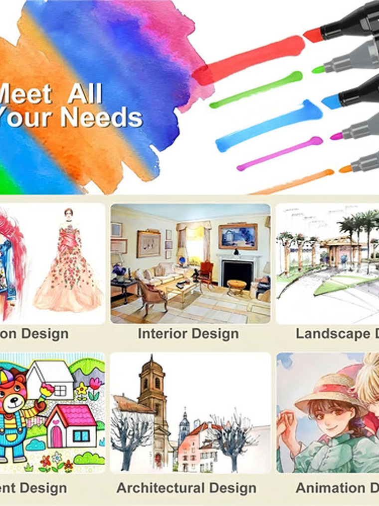 Set 80 Plumones Para Pintar Doble Punta 5