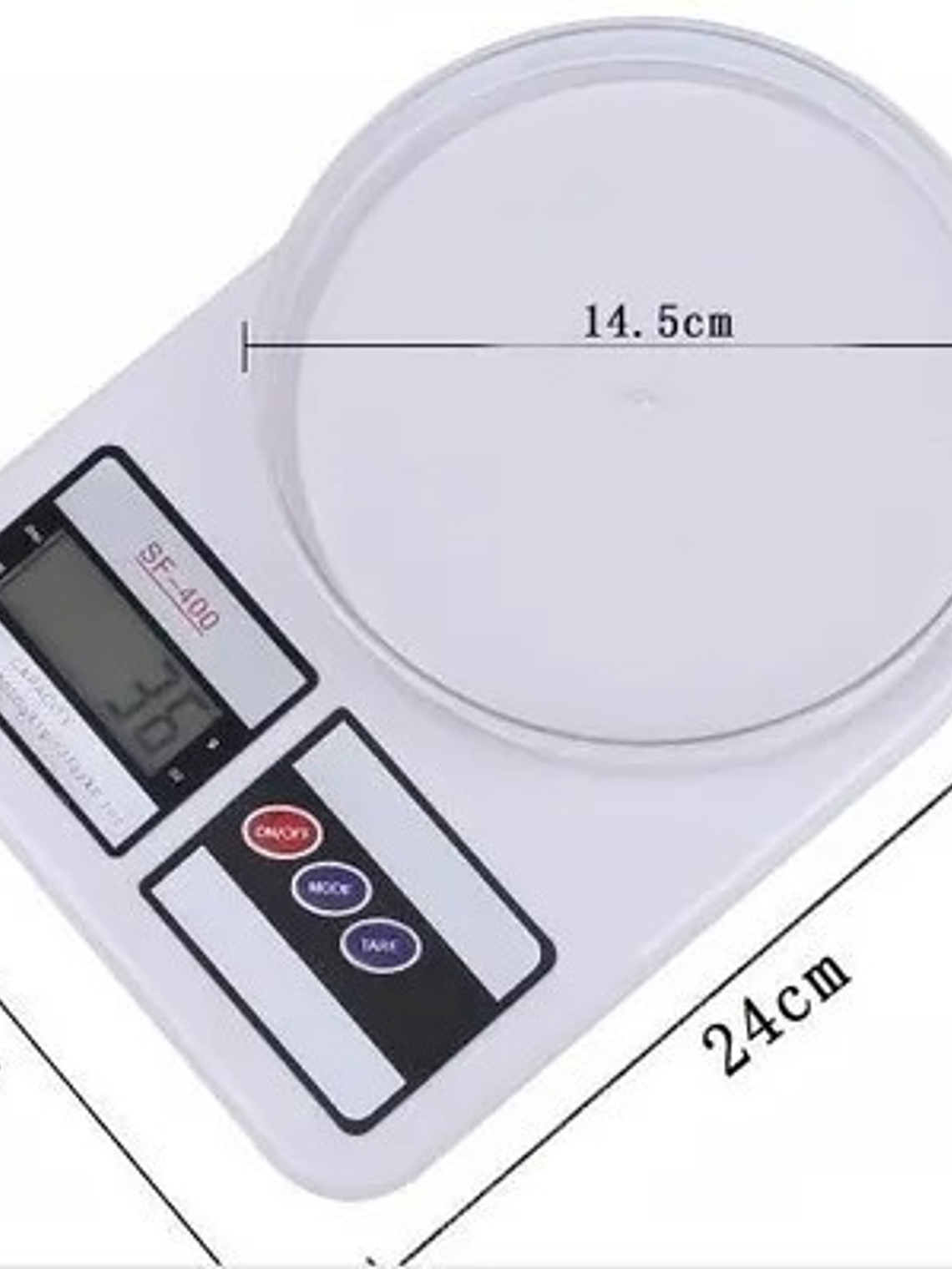 Balanza Pesa Digital Para Cocina Comercio 0 A 10kg Color Blanco 2