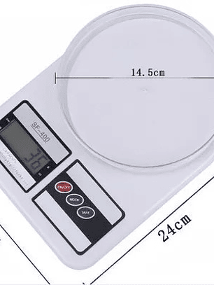 Balanza Pesa Digital Para Cocina Comercio 0 A 10kg Color Blanco