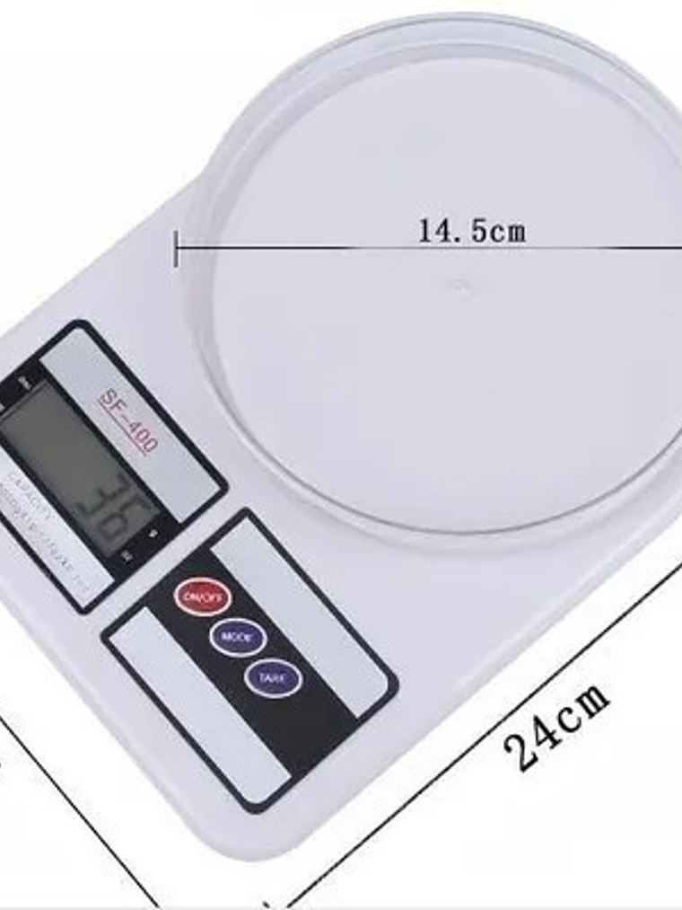Balanza Pesa Digital Para Cocina Comercio 0 A 10kg Color Blanco 2