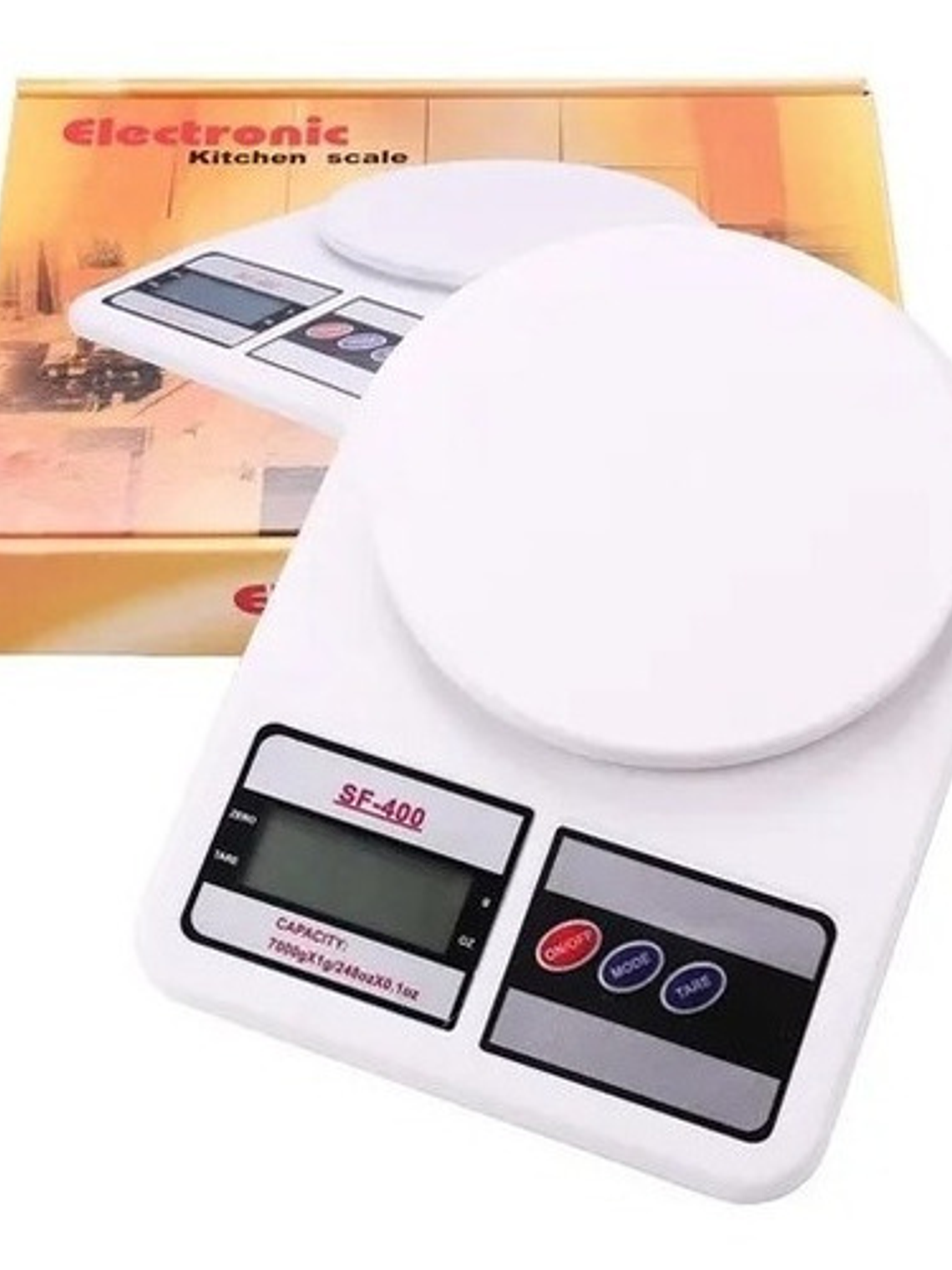 Balanza Pesa Digital Para Cocina Comercio 0 A 10kg Color Blanco 4
