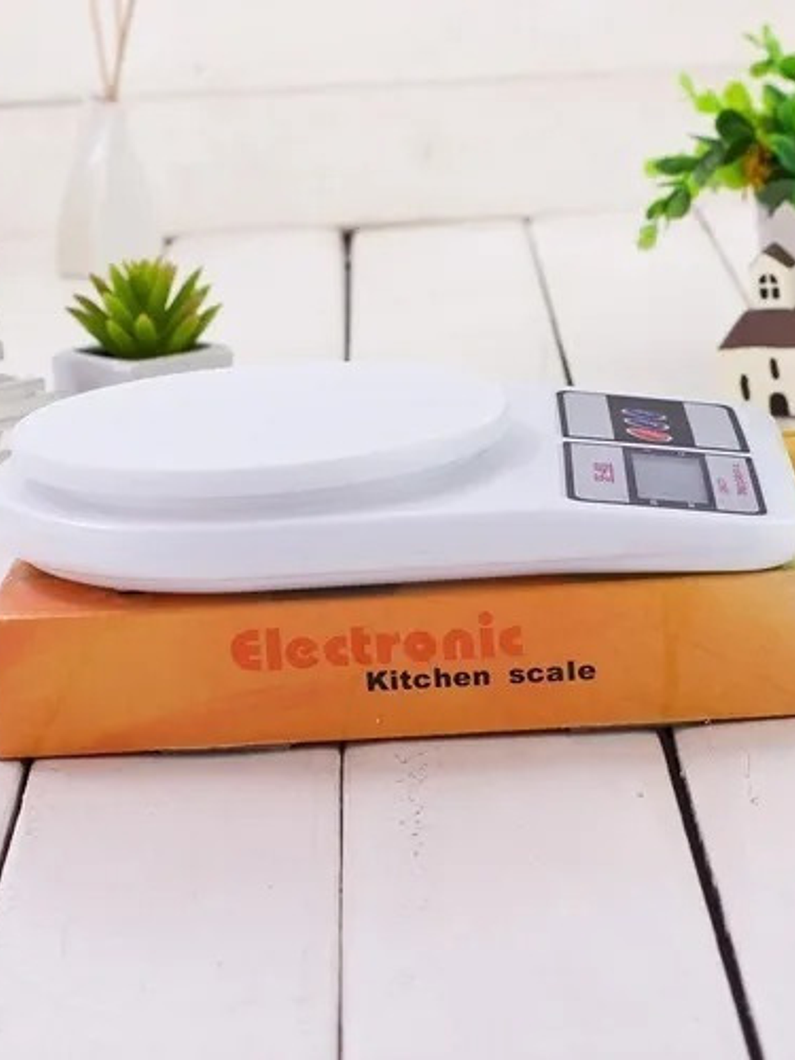 Balanza Pesa Digital Para Cocina Comercio 0 A 10kg Color Blanco 5