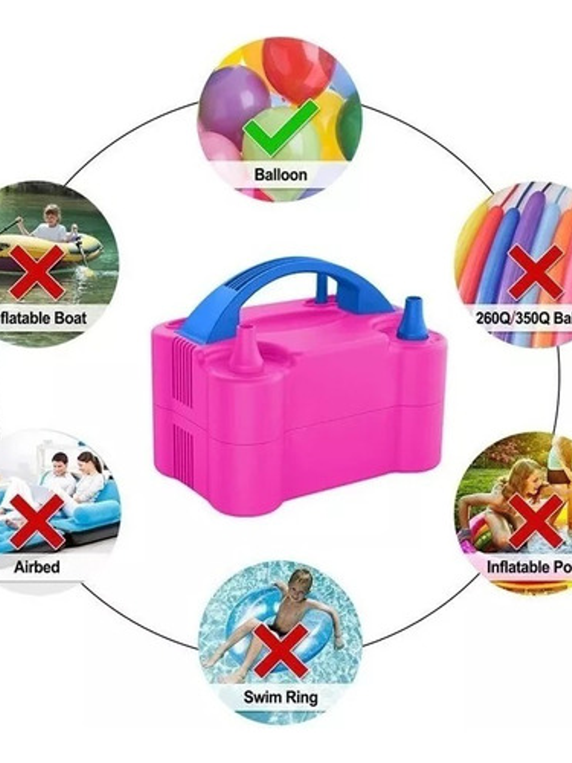 Inflador Globos Maquina Para Inflar Globos Arco Infla Globos 8