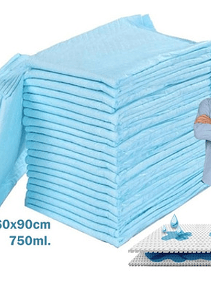 40 Protector De Cama Sabanilla. Muy Absorbentes 750 Ml 90x60