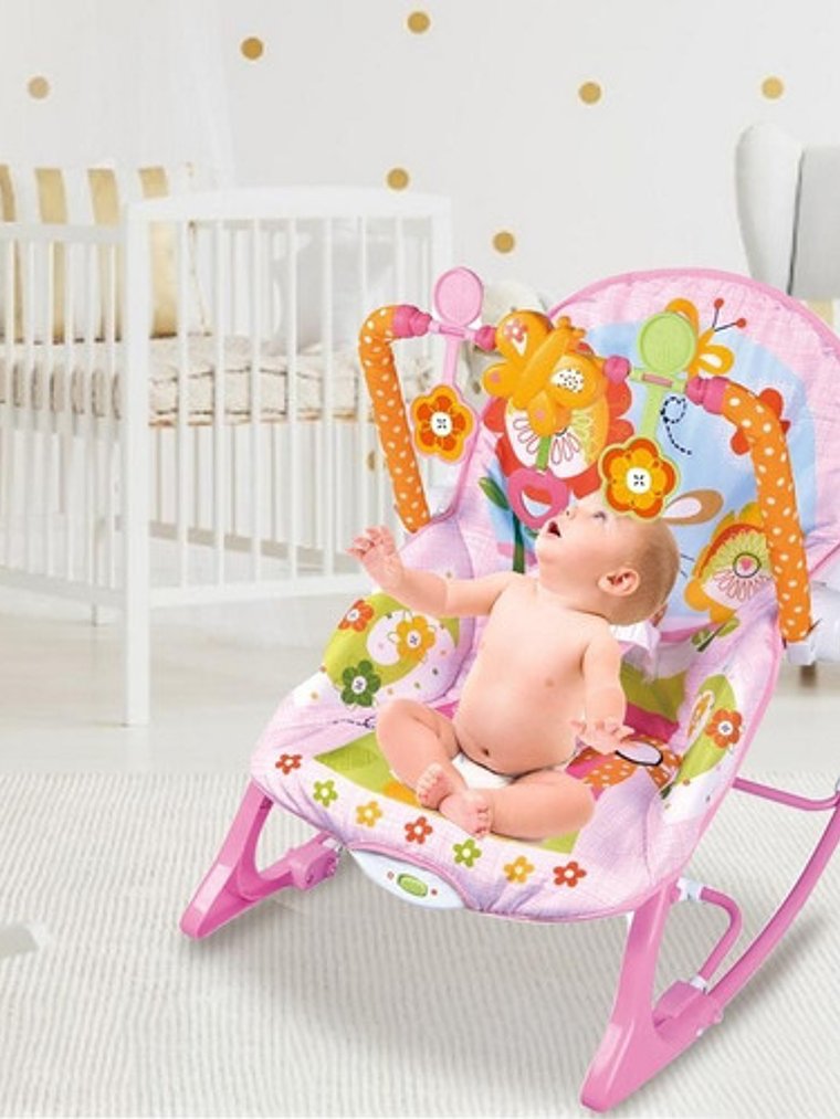 Silla Mecedora Para Bebé Ibaby Infant To Toddler Rocker Rosa 6