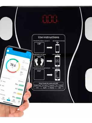 Balanza De Baño Digital Pantalla Electrónica Hasta 180 Kg 