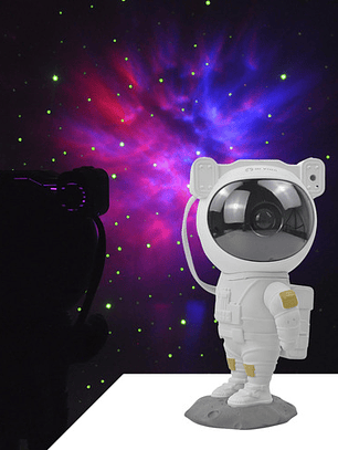Lampara Mesa Astronauta Proyector Estrellas Galaxia Universo Estructura Blanco