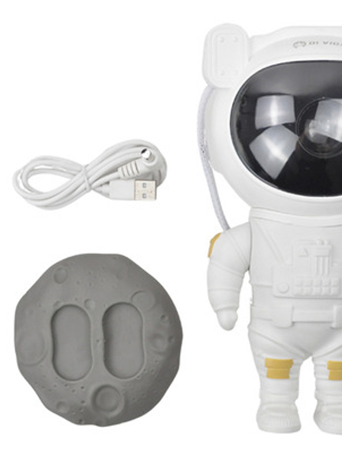 Lampara Mesa Astronauta Proyector Estrellas Galaxia Universo Estructura Blanco 3