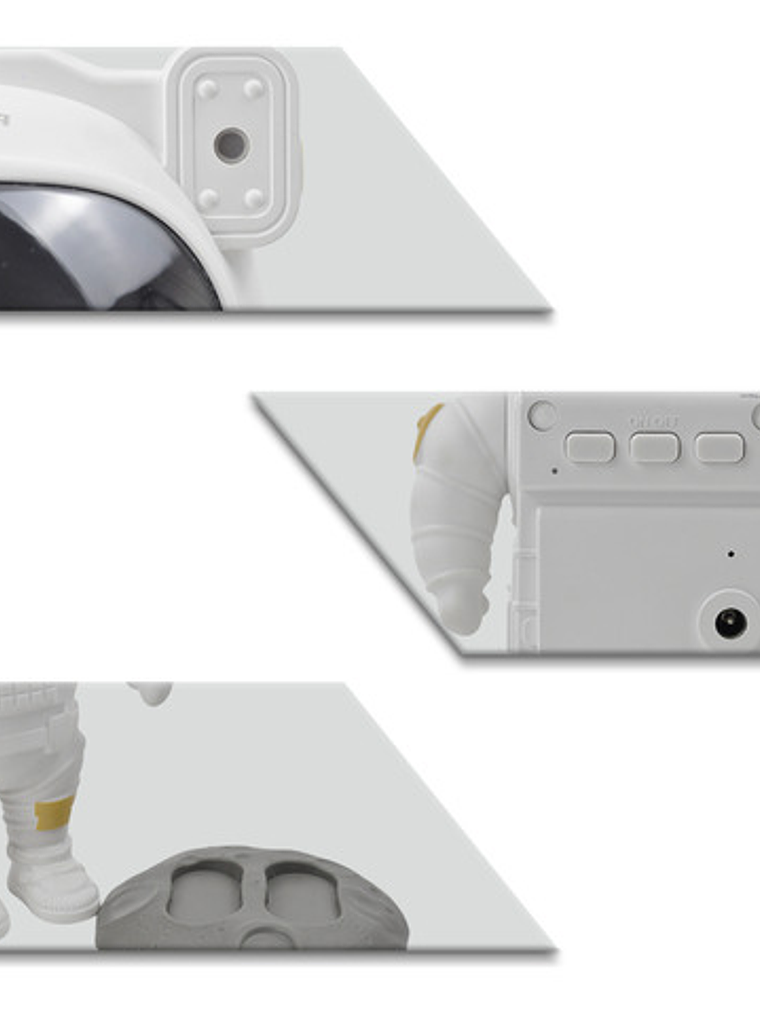 Lampara Mesa Astronauta Proyector Estrellas Galaxia Universo Estructura Blanco 4