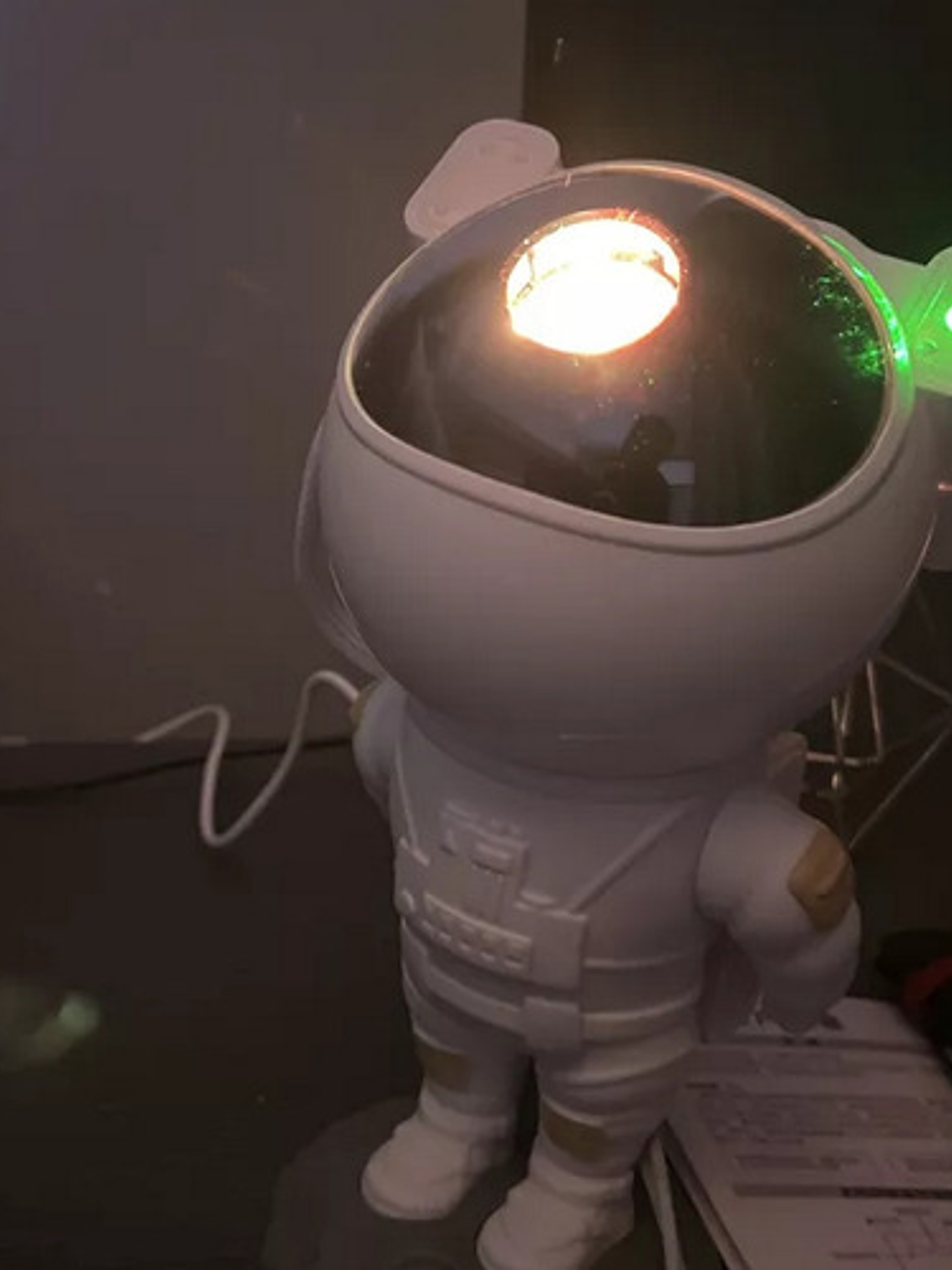 Lampara Mesa Astronauta Proyector Estrellas Galaxia Universo Estructura Blanco 6