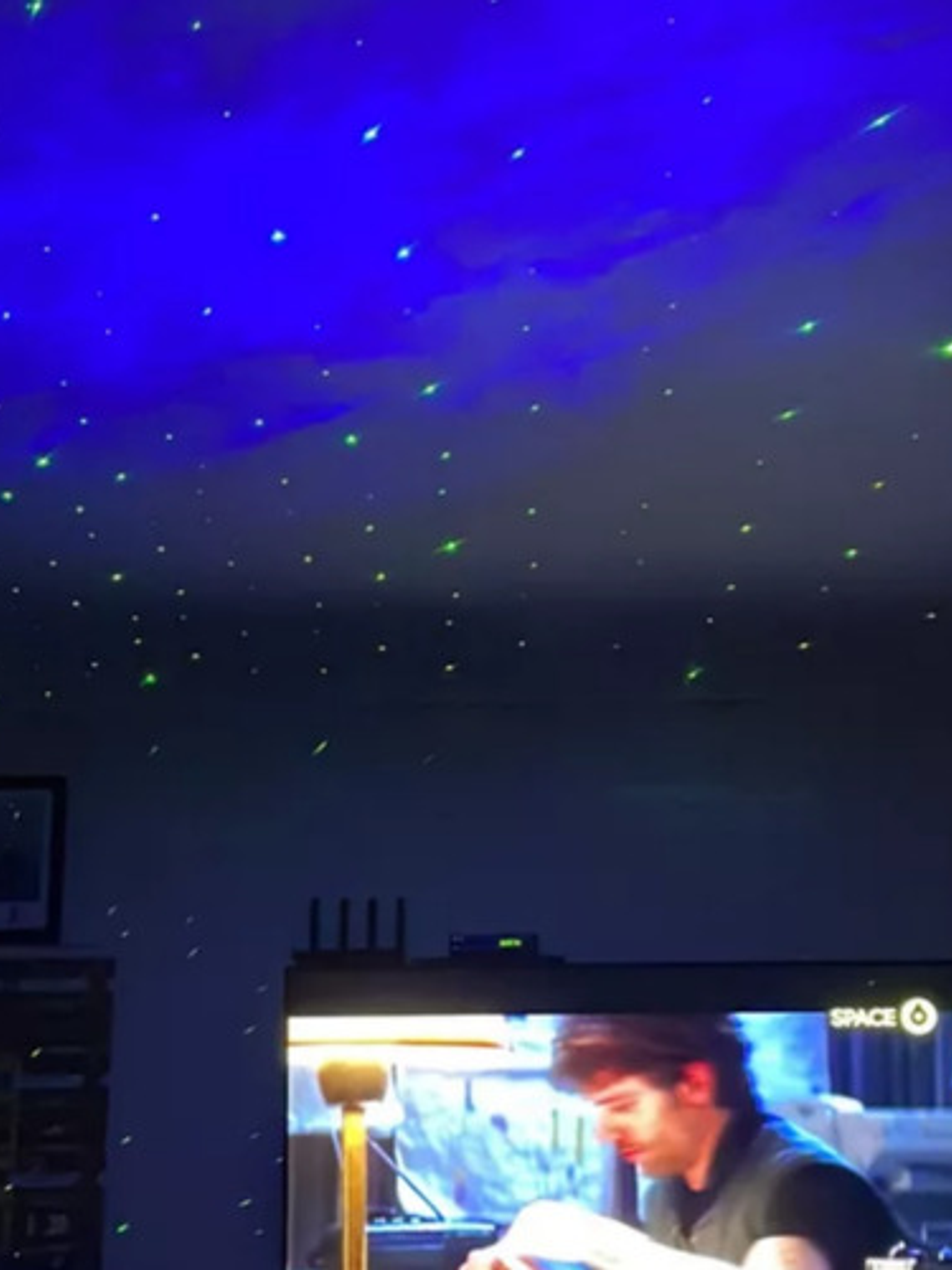 Lampara Mesa Astronauta Proyector Estrellas Galaxia Universo Estructura Blanco 9