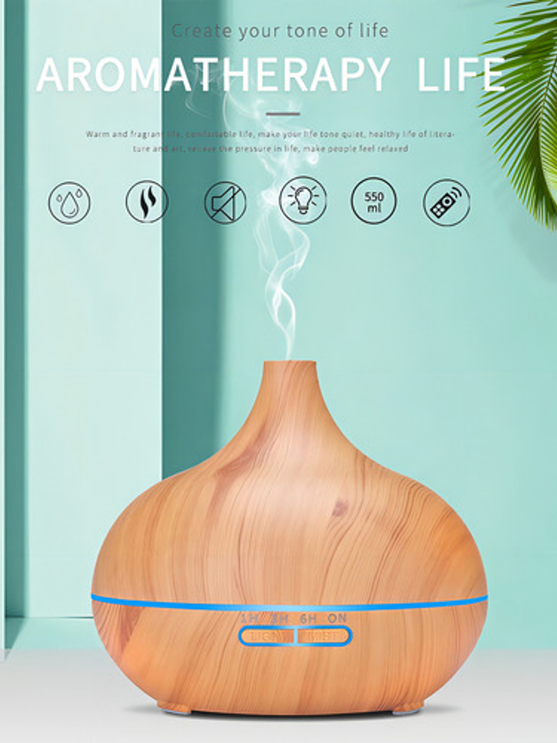 Humidificador Aire 500ml Humidicador Difusor Aire Aromaterapia  3