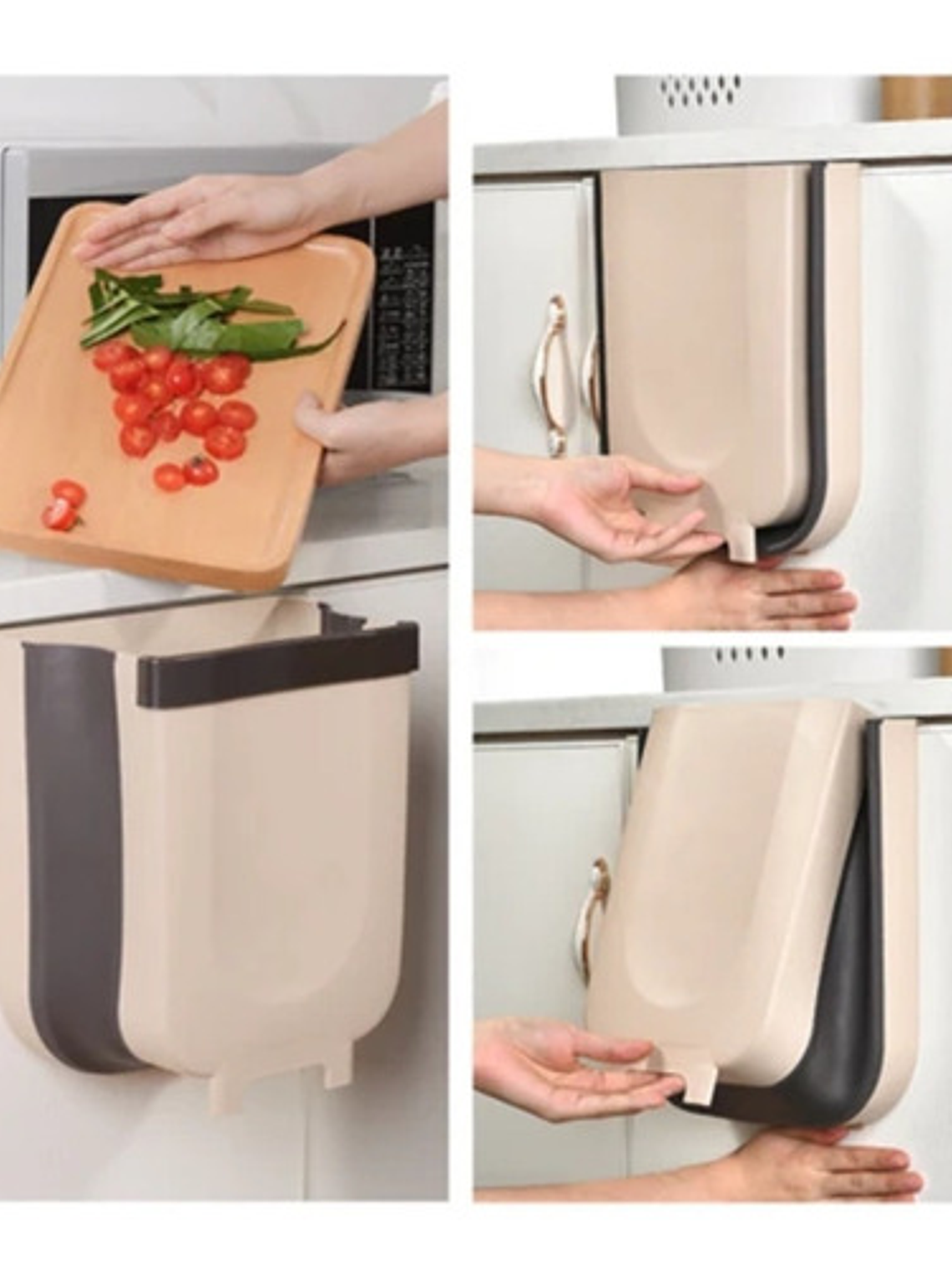 Basurero Plastico Basurero Plegable Basurero Para Cocina Color Marrón 4