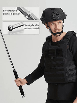 Bastón Retráctil  50cm Articulo Defensa Personal