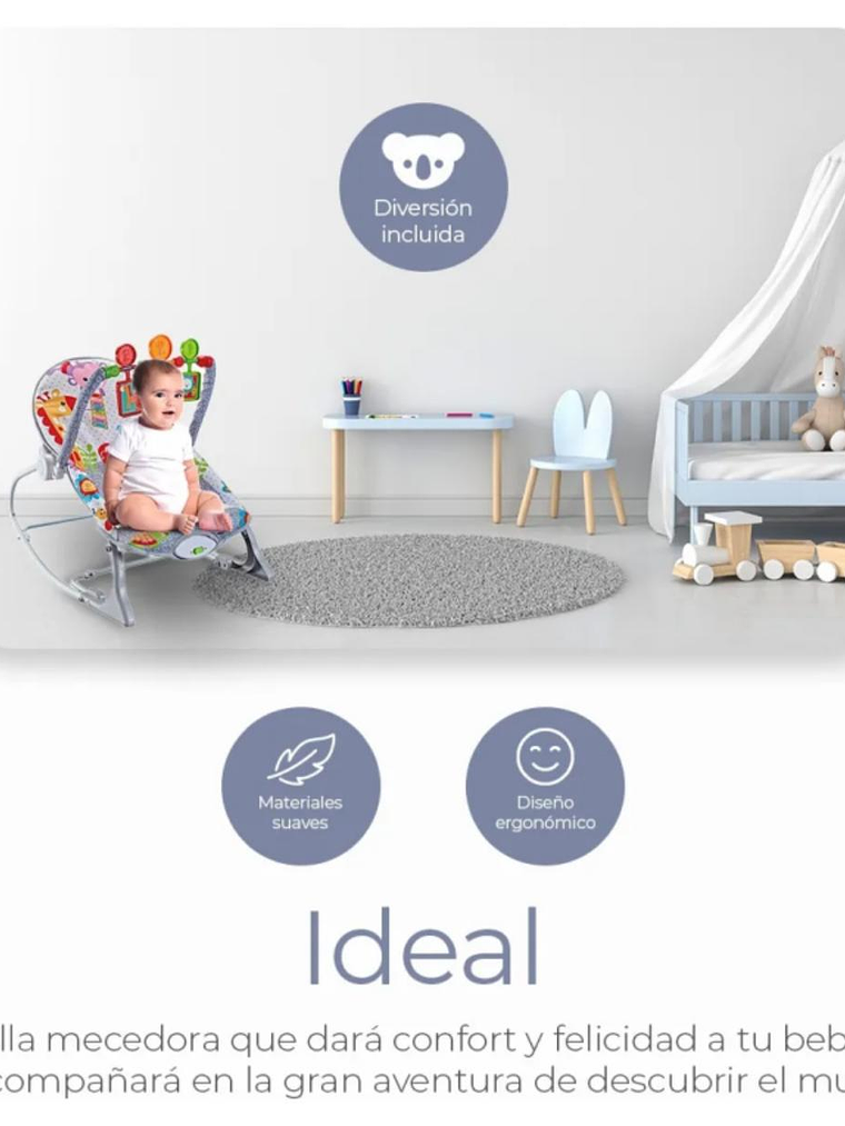 Silla Mecedora Para Bebé Ibaby Infant To Toddler Rocker GRIS 2