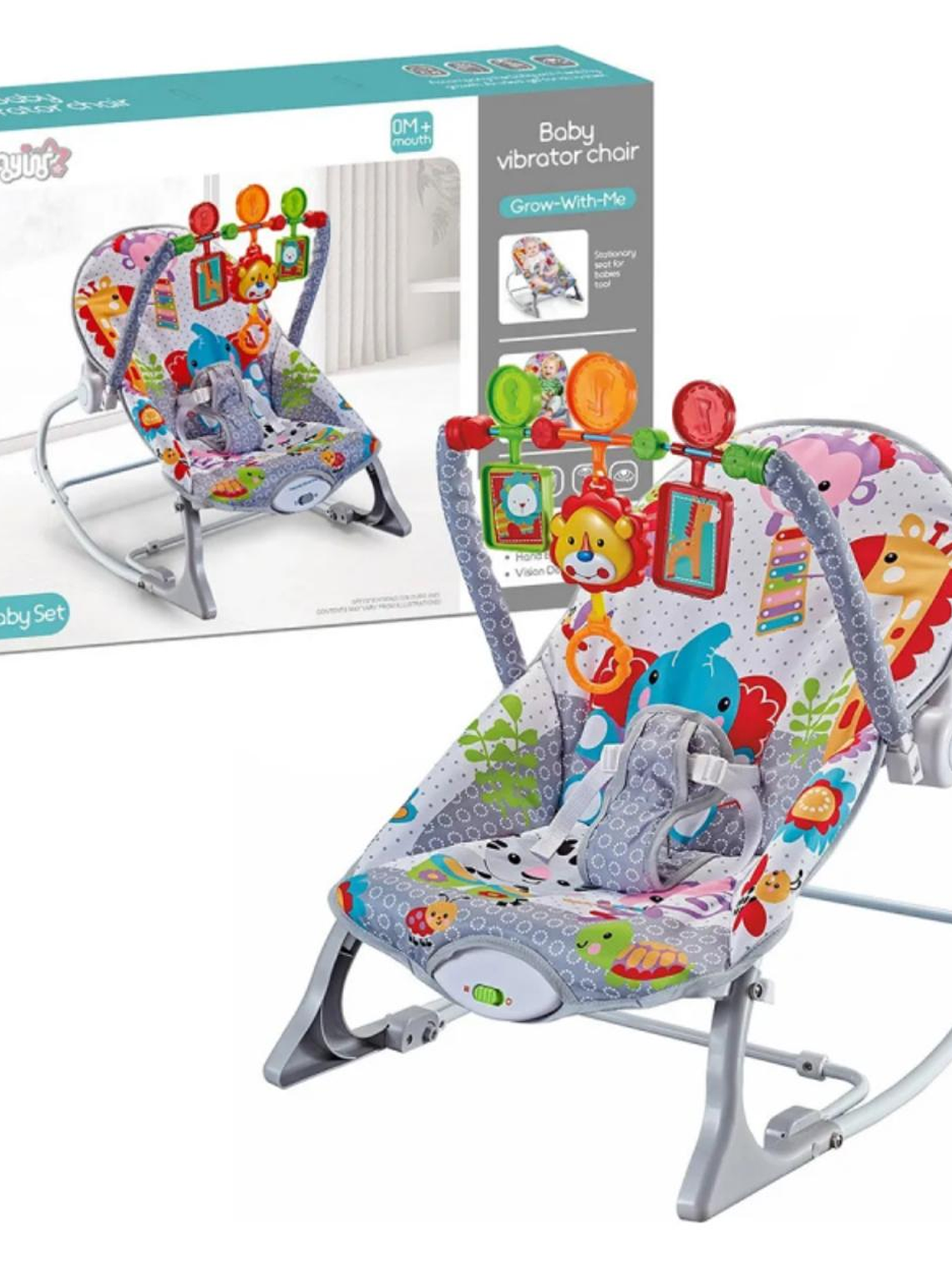 Silla Mecedora Para Bebé Ibaby Infant To Toddler Rocker GRIS 4