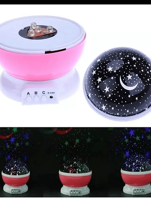 Proyector Lampara Luz Led Cielo Estrellas Espanta Cuco Niños Color Blanco As Described