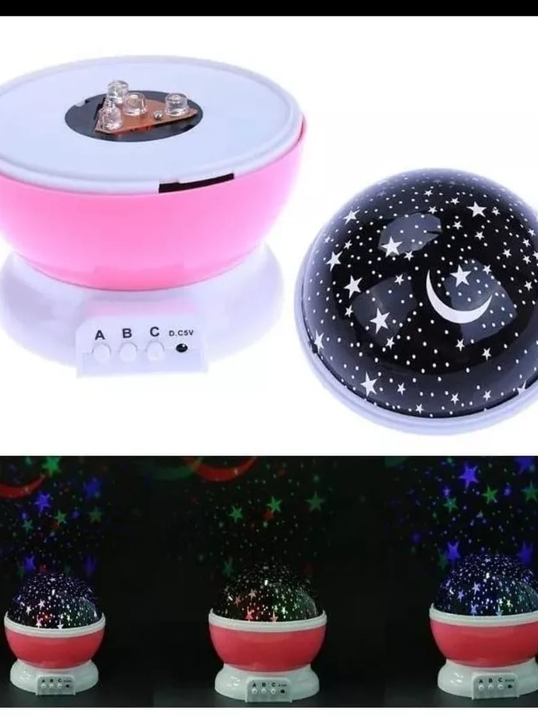 Proyector Lampara Luz Led Cielo Estrellas Espanta Cuco Niños Color Blanco As Described 2