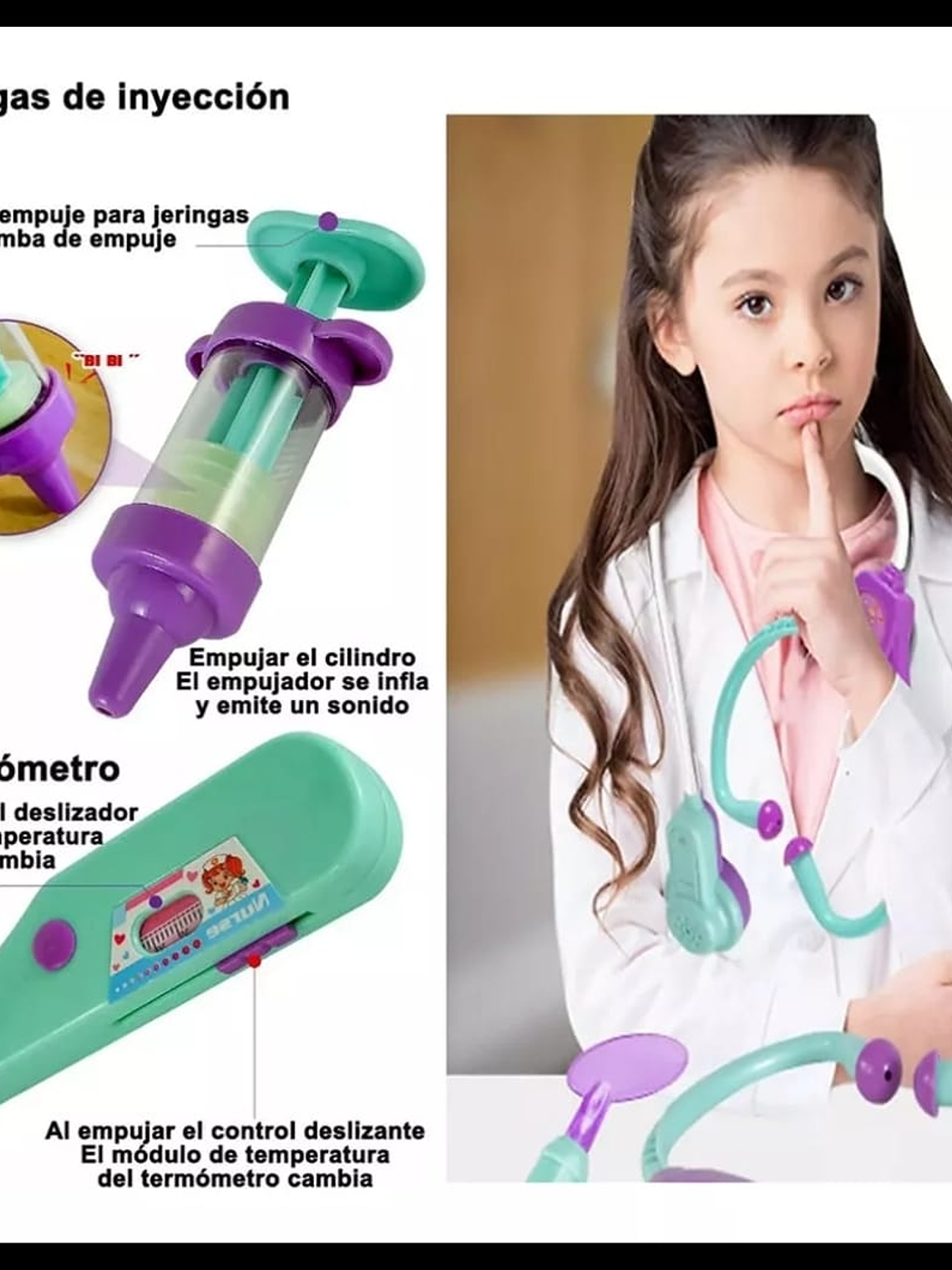 Set Juguetes Medico Doctor Niños Infantil Con Luz Y Sonido 6