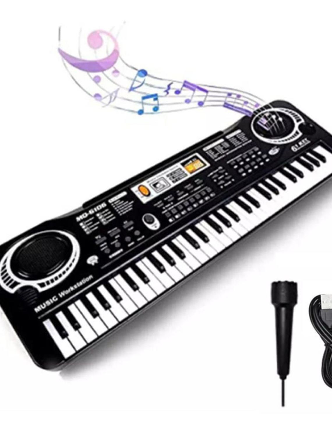 Teclado De 61 Teclas Tonic Ton-230 Juguete Para Niños Color Negro 1