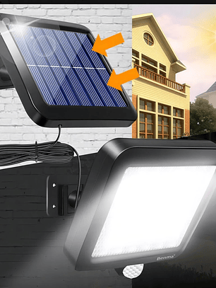 FOCO SOLAR CON SENSOR DE MOVIMIENTO 6cob