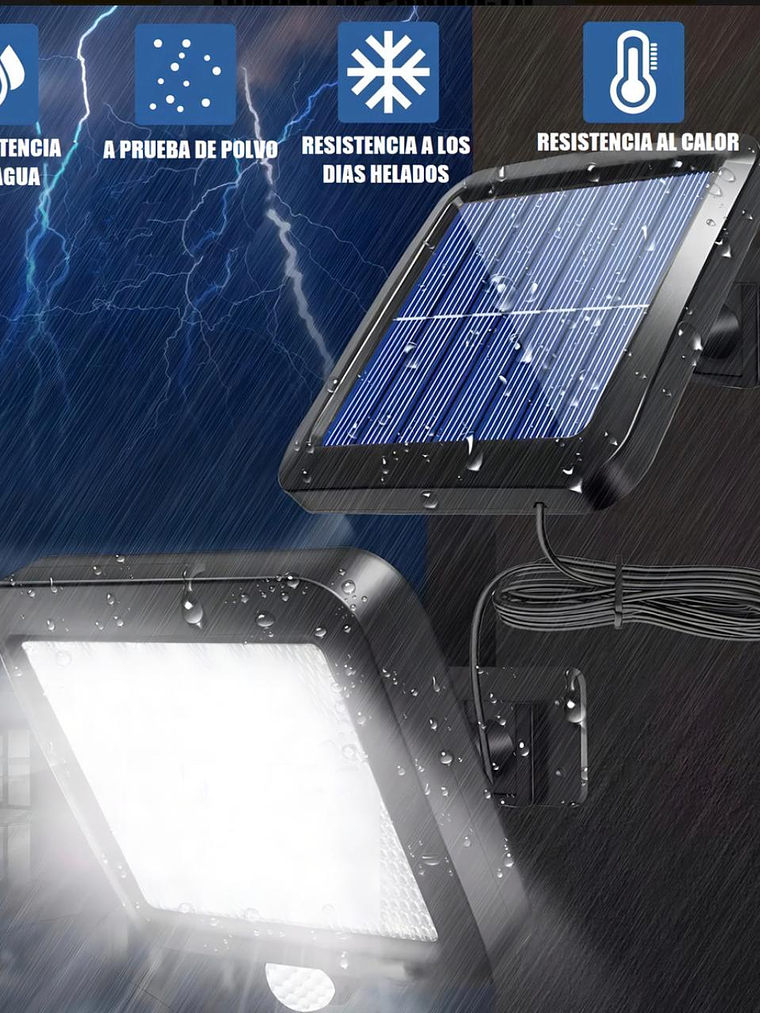 FOCO SOLAR CON SENSOR DE MOVIMIENTO 6cob 2