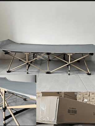 Cama Portátil CATRE ( Playa, Piscina, Camping Plegable + Bolsa Color Gris)