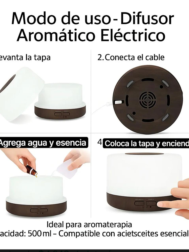 Difusor Humidificador Ambiente 500ml 4