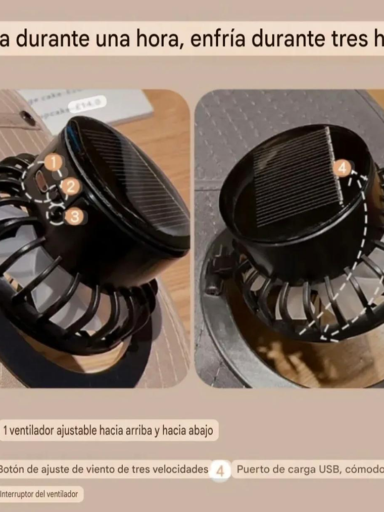 Sombrero de Protección Solar con Ventilador Solar + USB – ¡Comodidad y frescura al aire libre!Negro 4