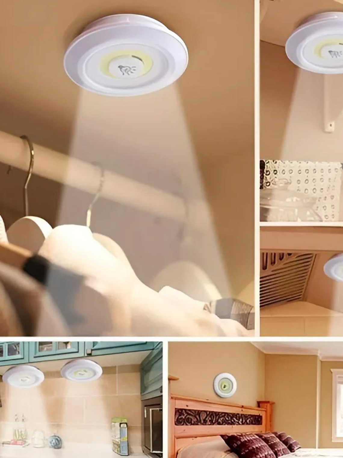 Set 3 Luces Led Con Control Remoto Inalámbricas - Blanco 4