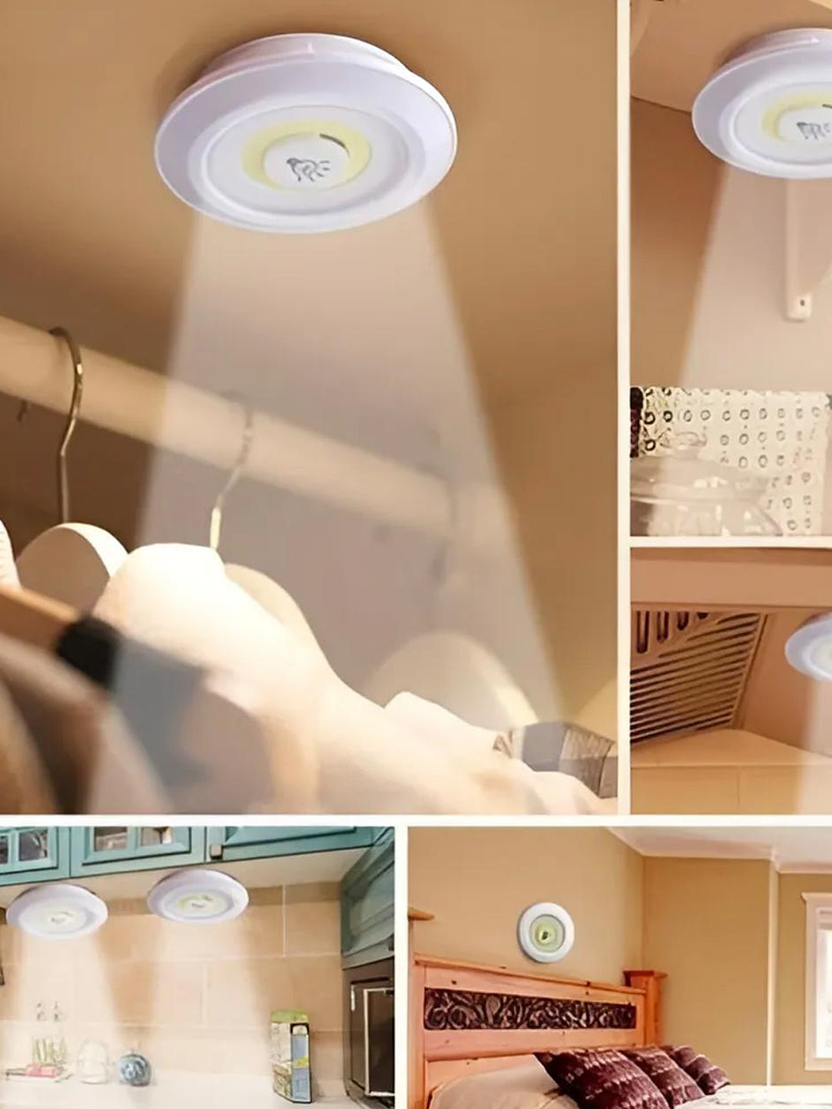 Set 3 Luces Led Con Control Remoto Inalámbricas - Blanco 4