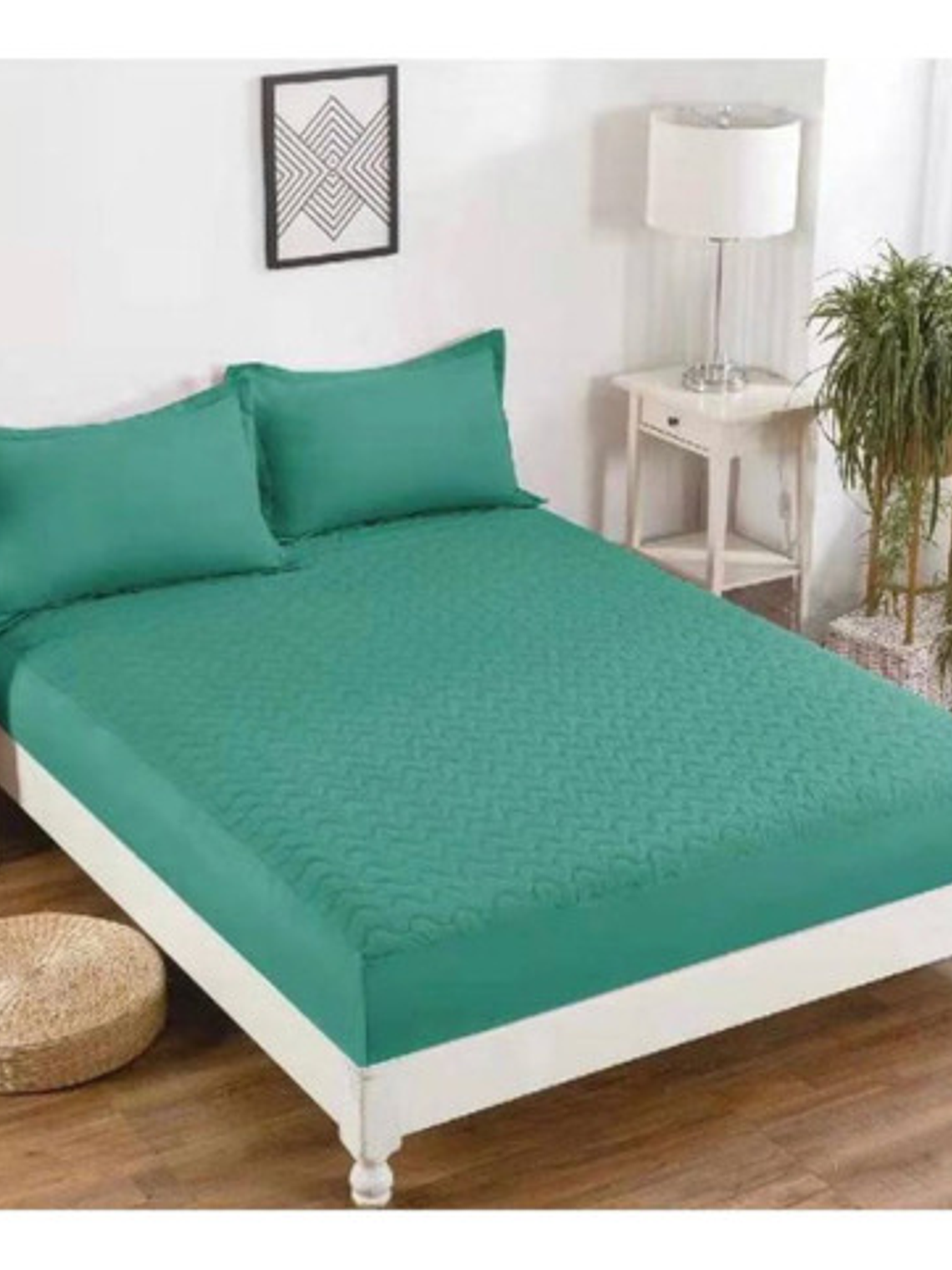 Cubre Colchón 100% Impermeable King + Fundas Almohadas 6