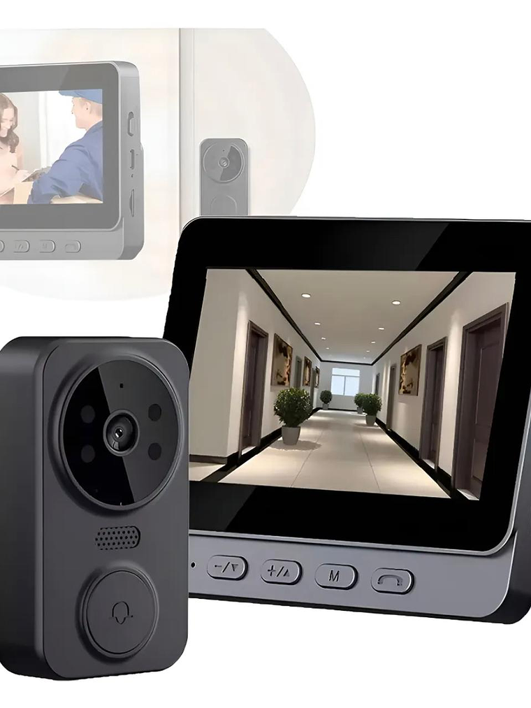 Timbre Visual Portero Con1080p Cámara+pantalla 4.3 Pulgadas 1