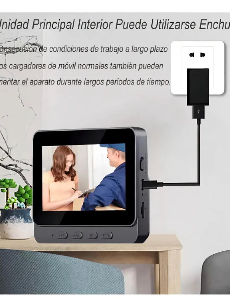 Timbre Visual Portero Con1080p Cámara+pantalla 4.3 Pulgadas 4