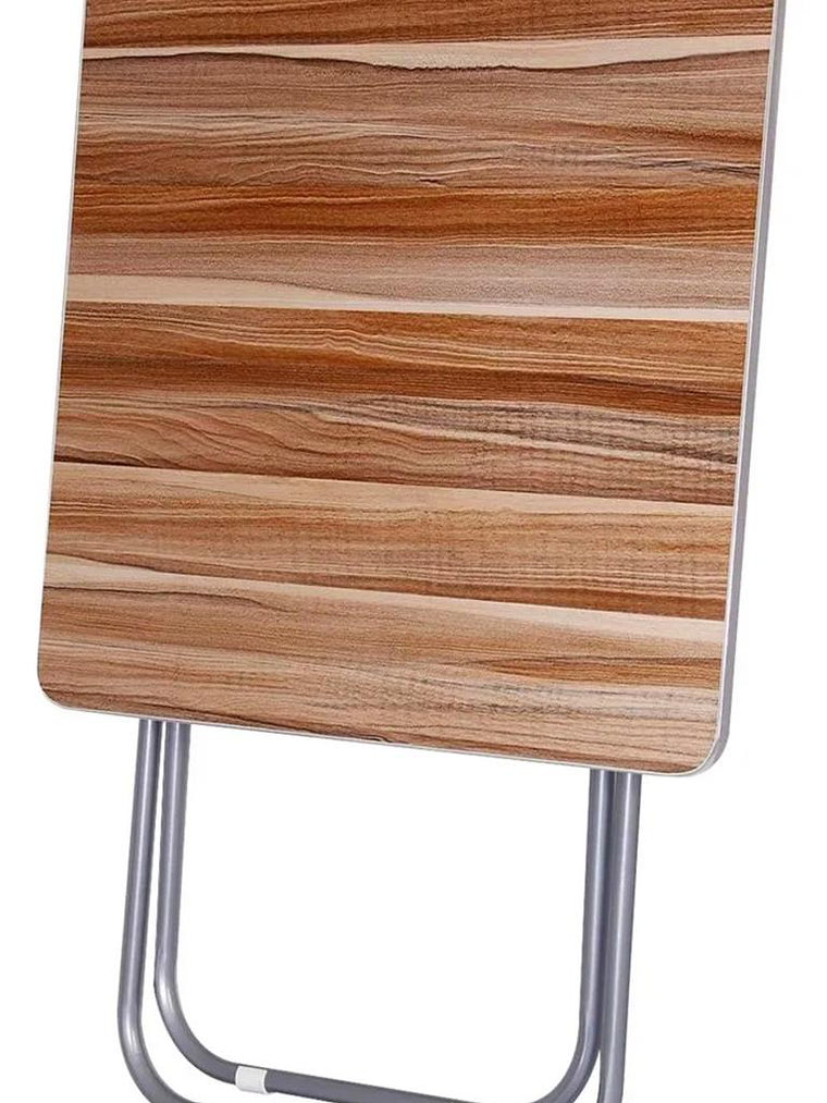 Mesa Plegable Homelyn En Acero Inoxidable Y Mdf Medidas 60x60cm Con Altura 70cm 3