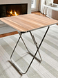 Mesa Plegable Homelyn En Acero Inoxidable Y Mdf Medidas 60x60cm Con Altura 70cm - Miniatura 7