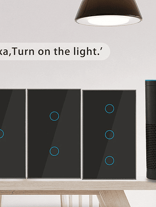 Interruptor Inteligente Wifi Negro Sin Neutro 