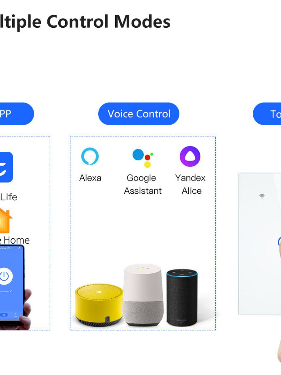 Interruptor Inteligente Wifi Negro Sin Neutro  7
