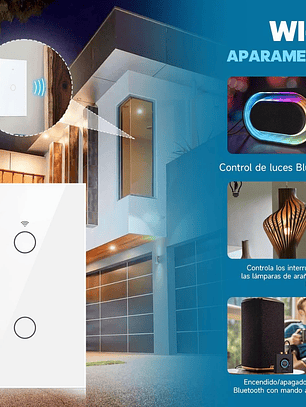 Interruptor Inteligente Wifi Blanco Sin Neutro 