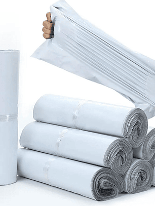 Pack 100 Bolsas De Embalaje Courier Sobre Autoadhesiva 42x54