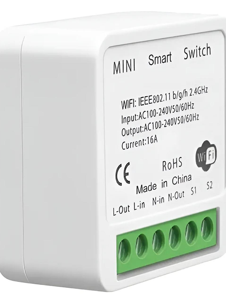 Interruptor Relé Inteligente Switch Wifi Smart Domótica 16a Color Blanco 1