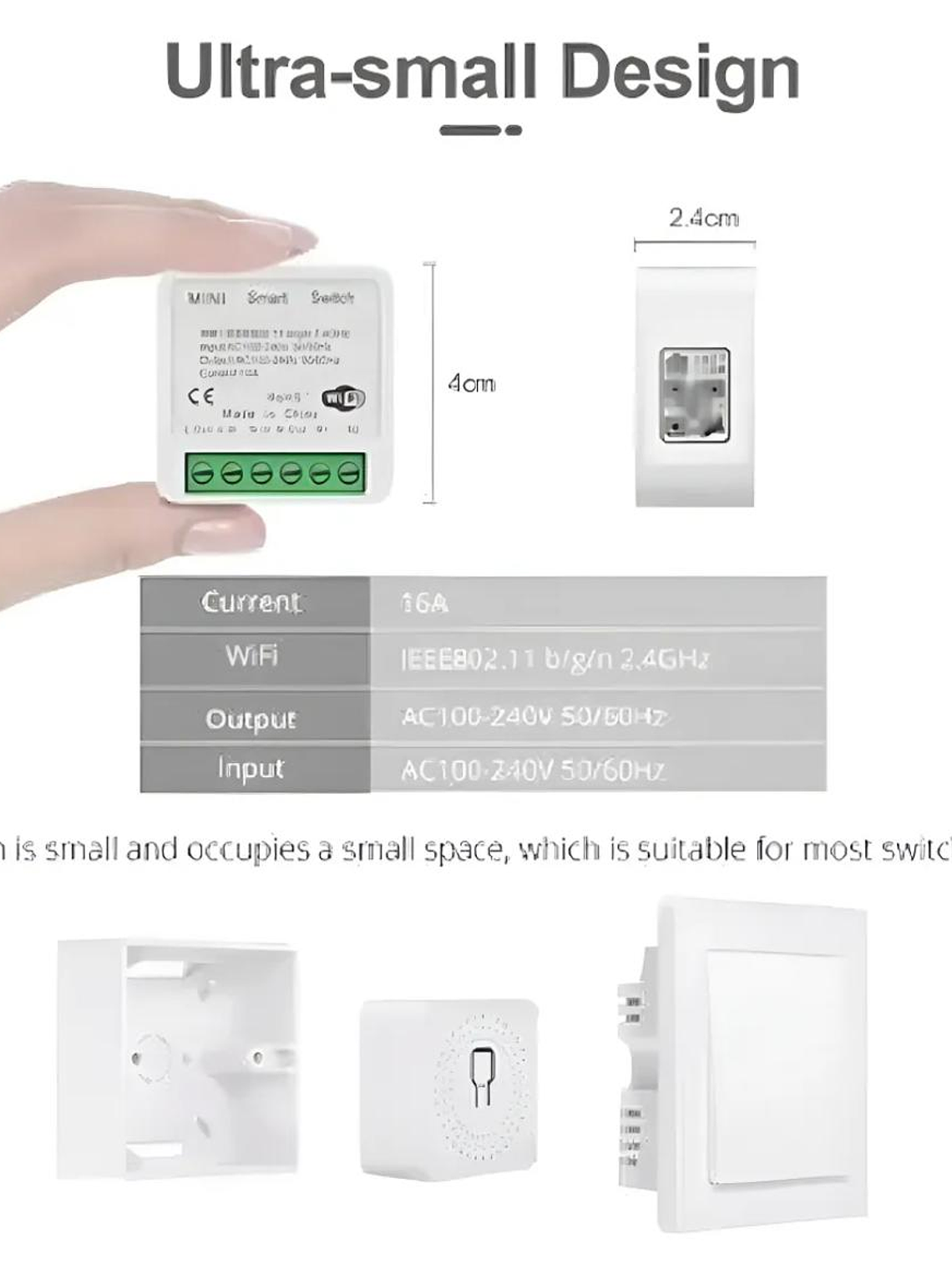 Interruptor Relé Inteligente Switch Wifi Smart Domótica 16a Color Blanco 7