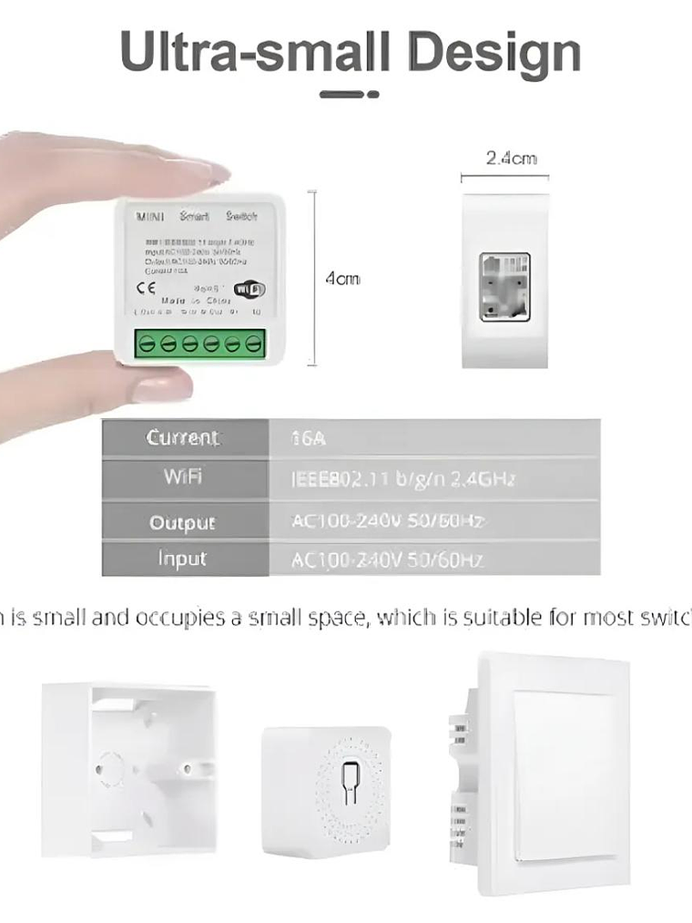 Interruptor Relé Inteligente Switch Wifi Smart Domótica 16a Color Blanco 7
